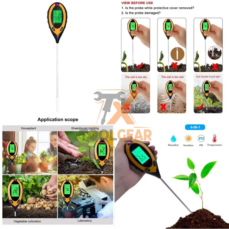 Moisture Meter Plant - 2026hotsale* 4 in 1 Pengukur PH