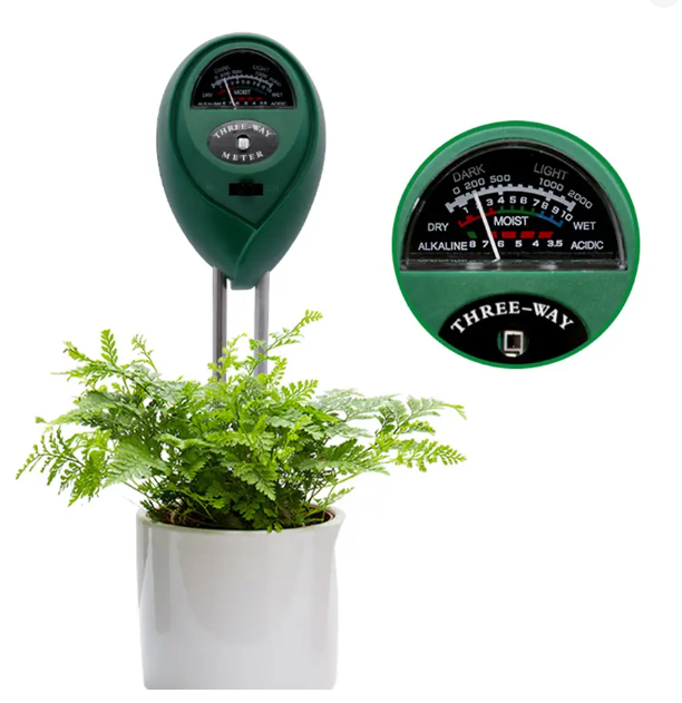Moisture Meter Plant - Alat Ukur PH Taman 3in1, Pengukur