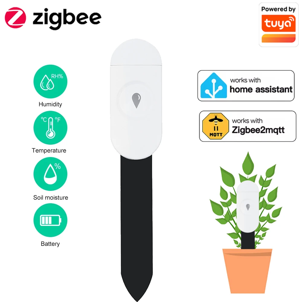 Moisture Meter Plant - Tuya Zigbee Detektor Kelembapan Suhu Kelembaban