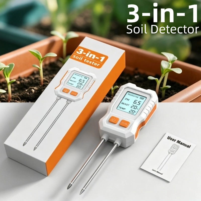 Moisture Meter Plant - Alat Uji Tanah Digital 3-in-1 dengan