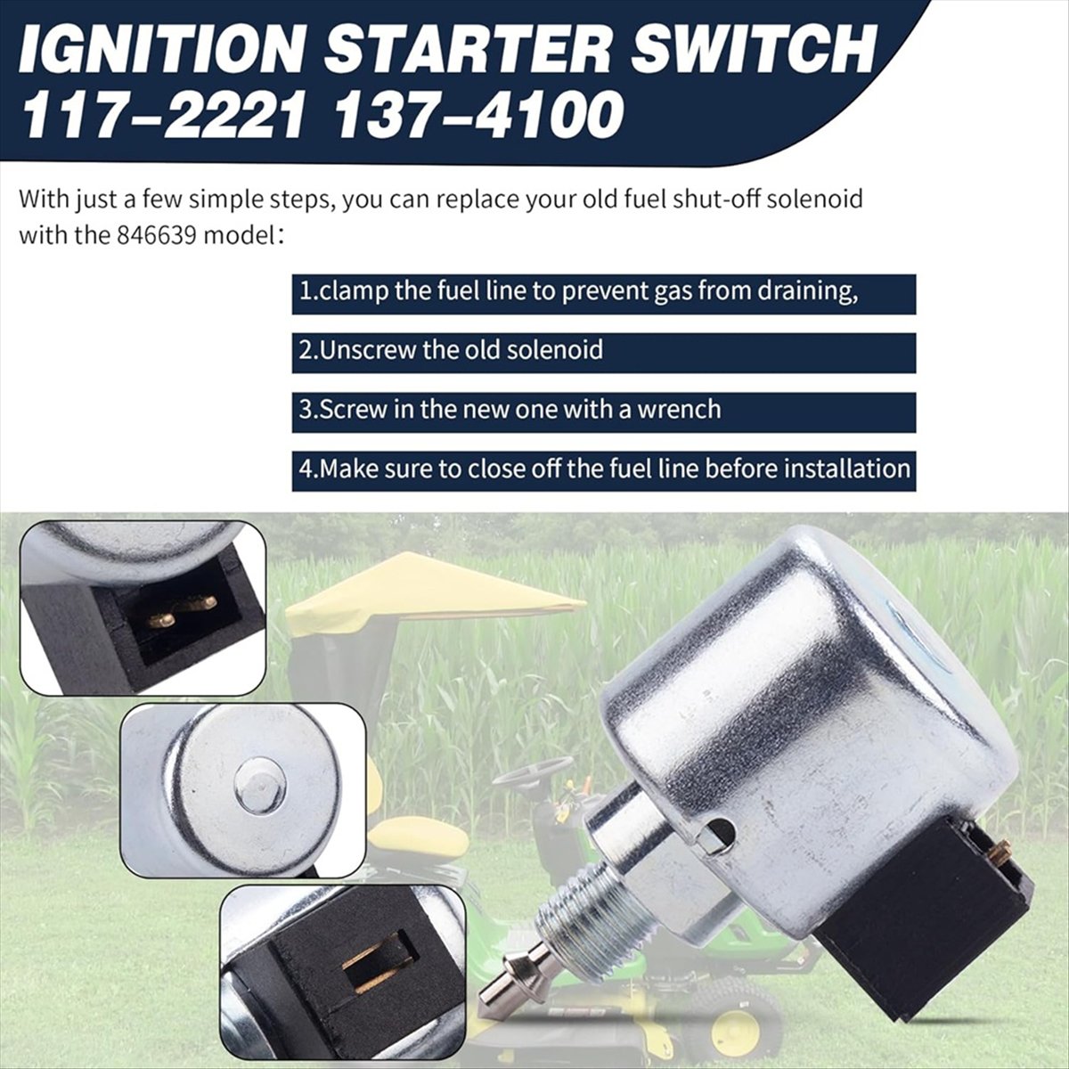 Gardening Tools B&M - AT16 846639 Solenoid Shut-Off Cocok untuk