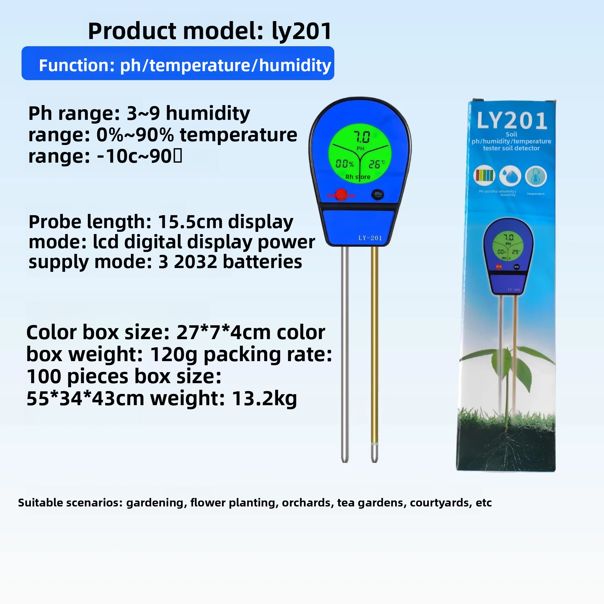 Alat Uji Kelembapan Tanah, pH, - Moisture Meter Plant ulasan dan harga