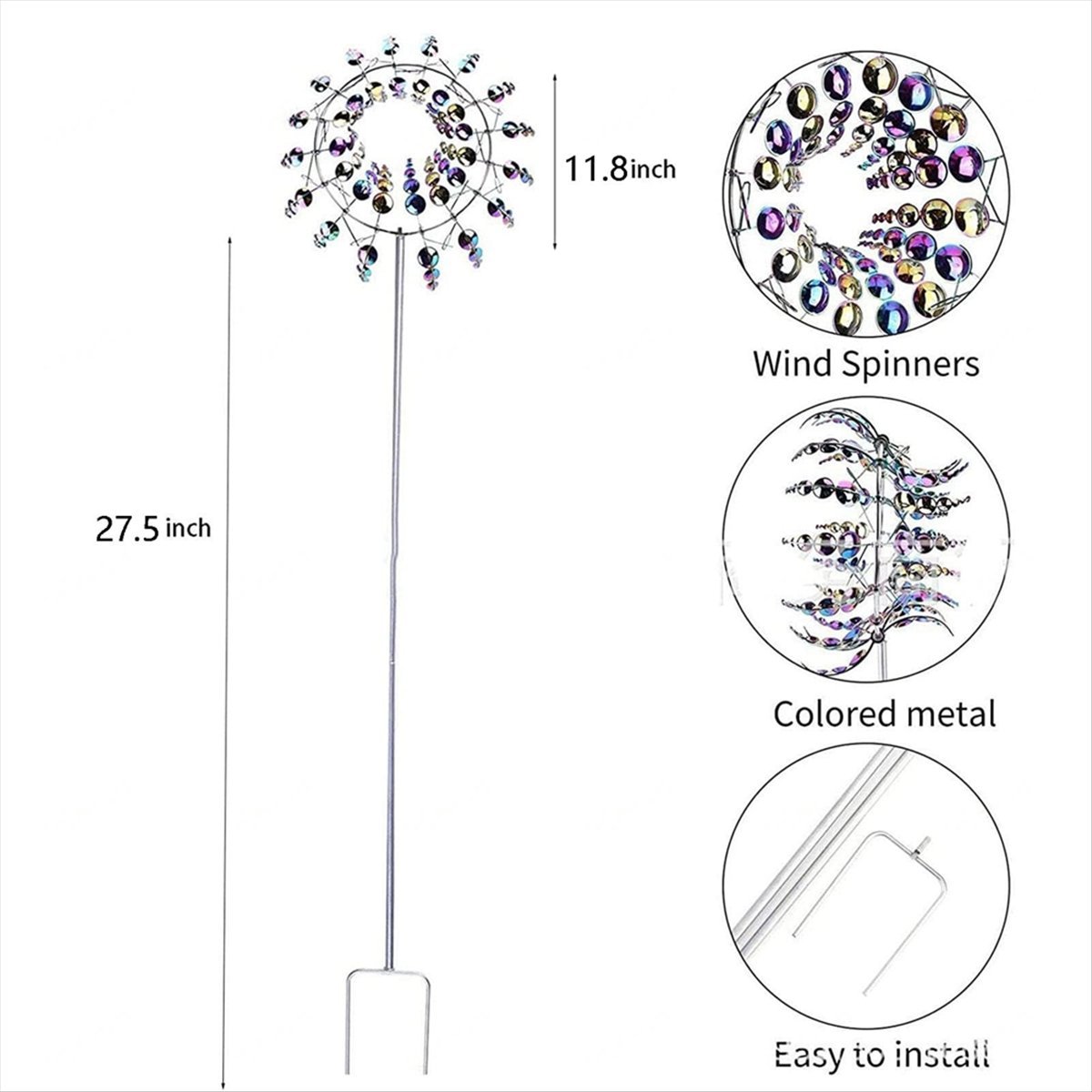 KSOL Magical Metal Wind Spinne - Gardening Tools B&M ulasan dan harga