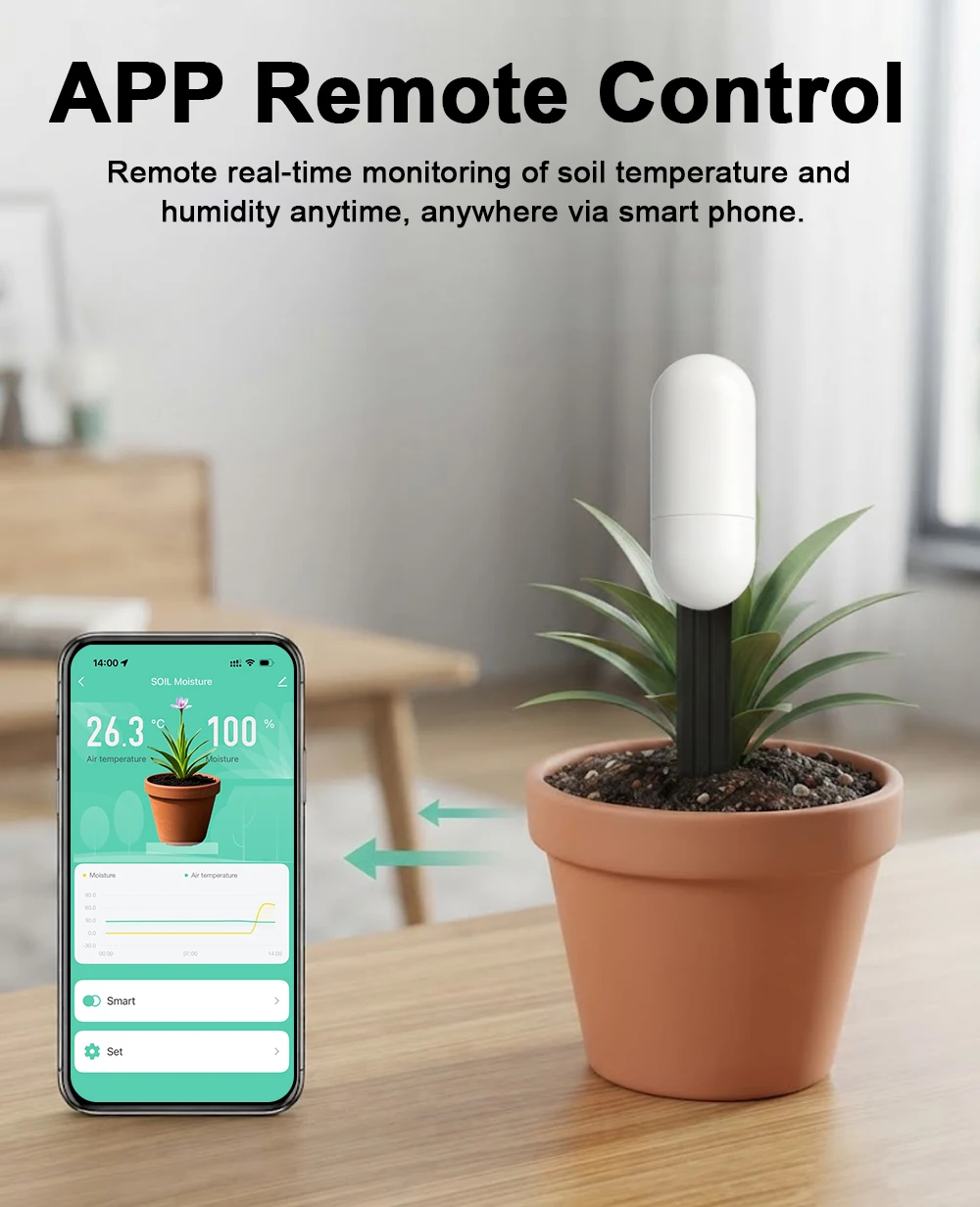 Detektor Kelembapan Suhu Tuya  - Moisture Meter Plant ulasan dan harga